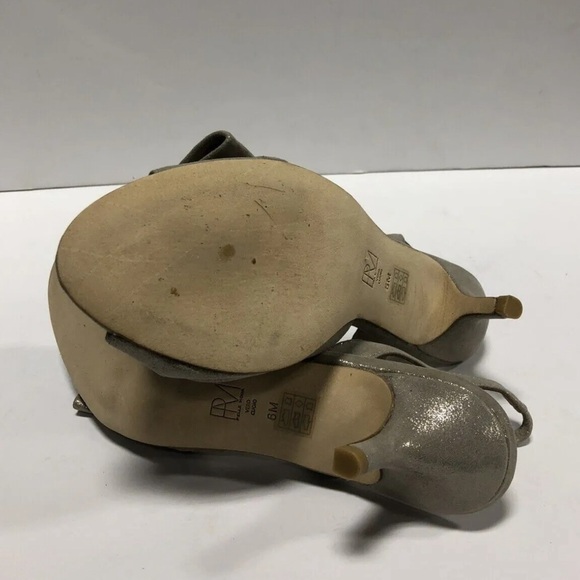 Pelle Moda Lovi Womens Heels Dark Taupe Shimmer Suede 6 M - Picture 4 of 5